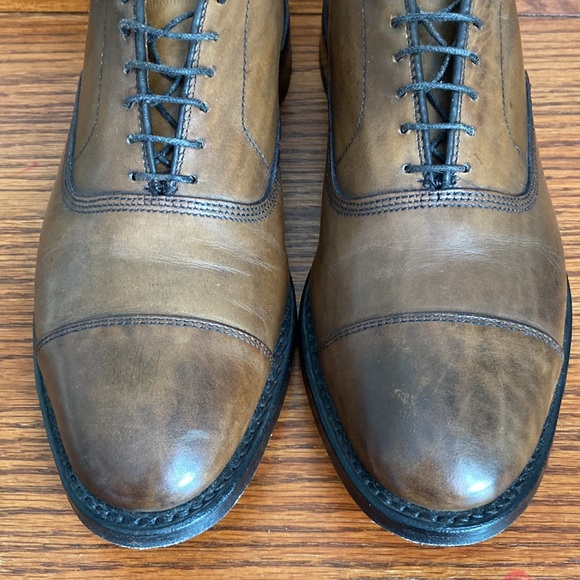 Allen Edmonds Park Avenue captoe oxfords. Size 9 width C in medium brown leather main image 7
